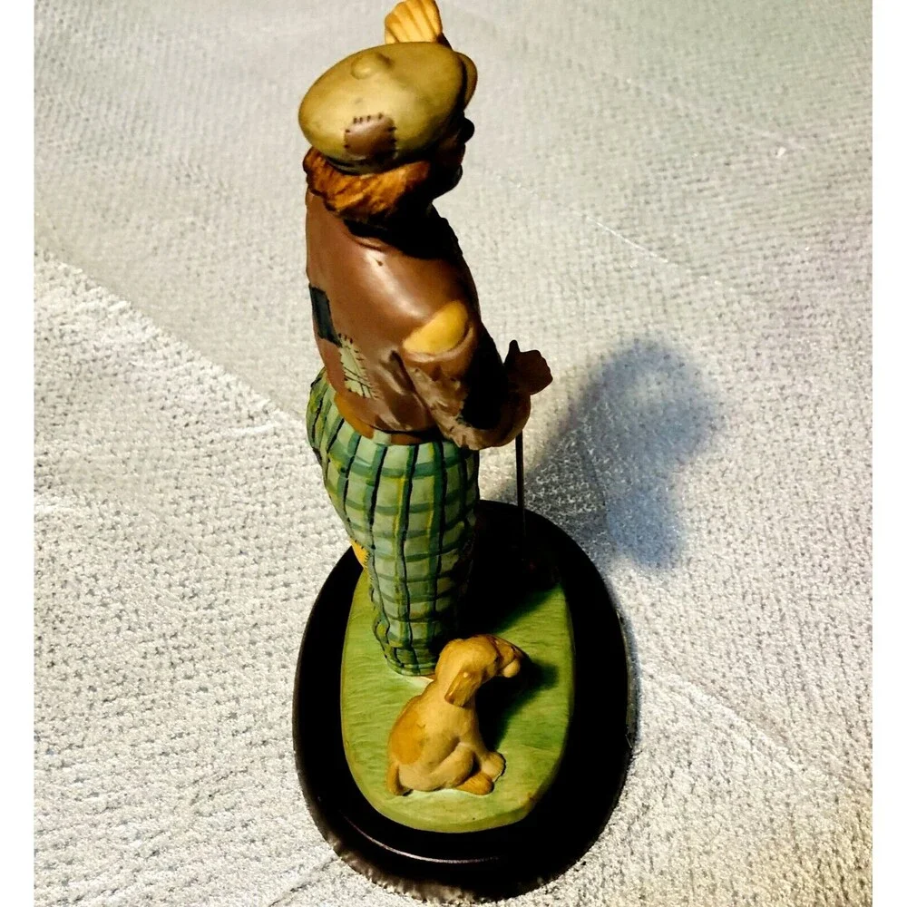 Emmett Kelly Jr 9614 Golfer  Flambro Clown Porcelain Figurine  1995 Vintage